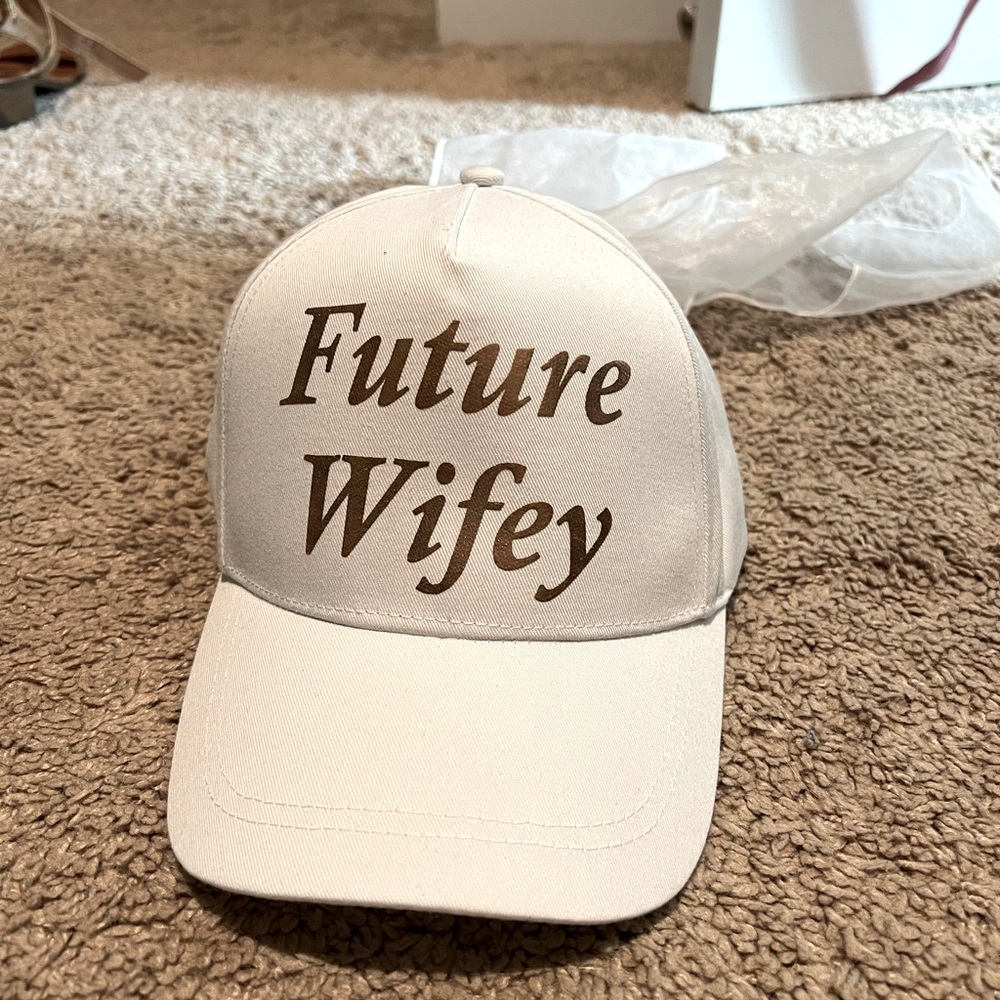 Future wife baseball hat with veil